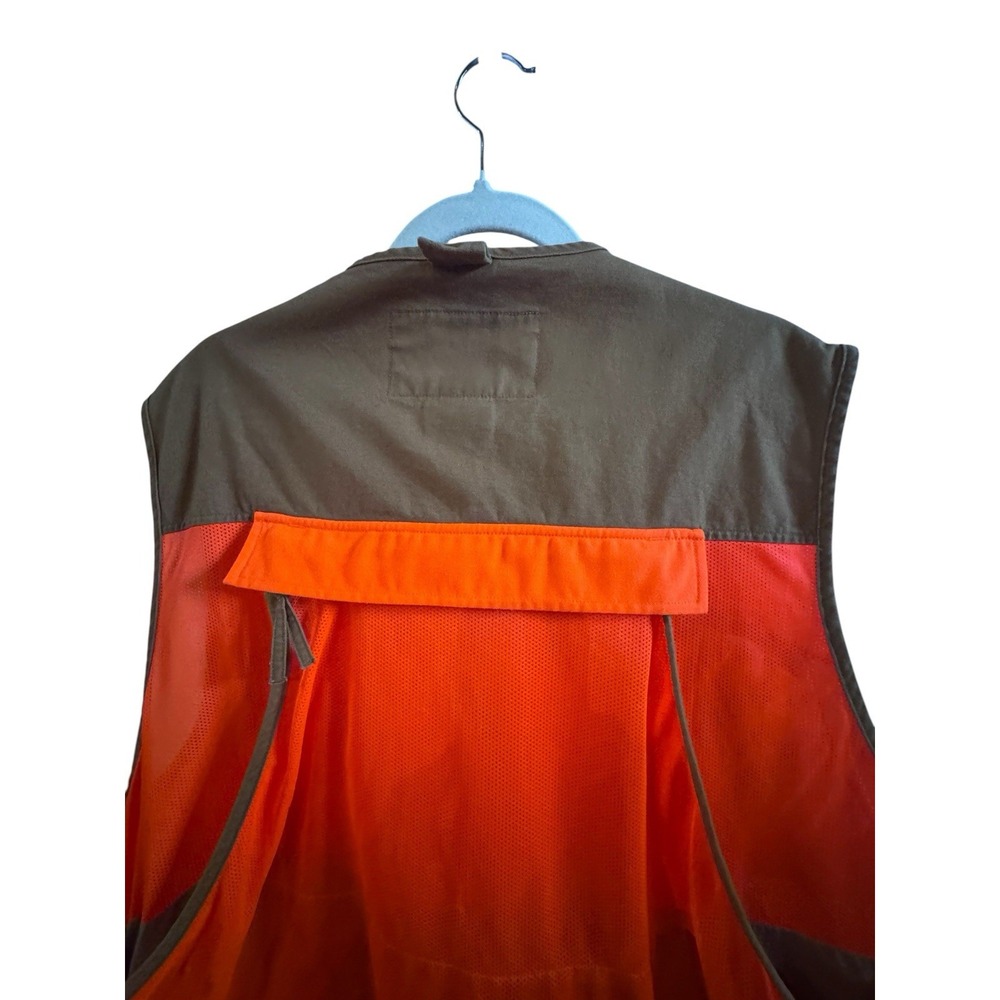 Game Hide Upland Pheasant Hunting Vest Men's Size Large Tan/Orange Cargo Pockets - Picture 5 of 9